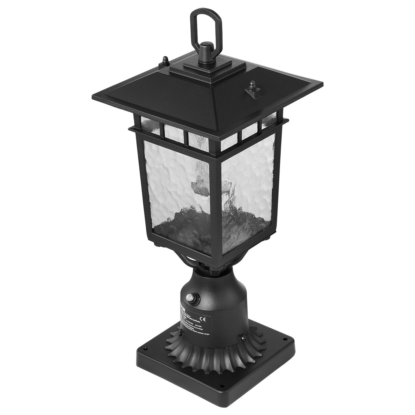 2 pcs Dusk to Dawn Outdoor Lamp Post Light Fixture 400mm Post Pier Mount
