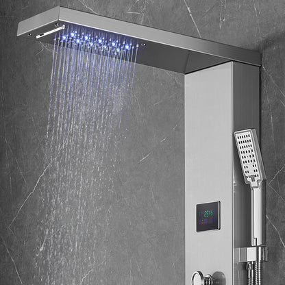 Shower Panel Tower System 6 lägen Vattenkraft LED Rostfritt stål