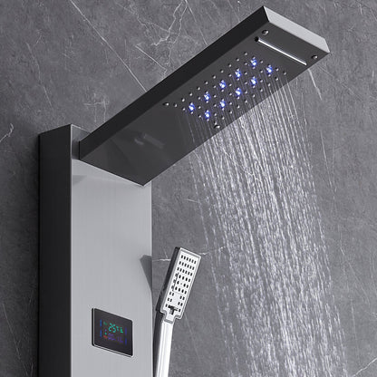 Shower Panel Tower System 6 lägen Vattenkraft LED rostfritt stål