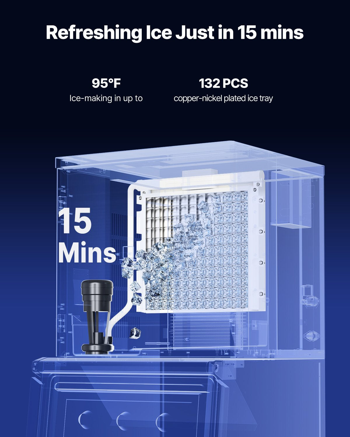 Commercial Ice Machine 300 lbs/24 hr Self Cleaning Ice Machine - Head Only