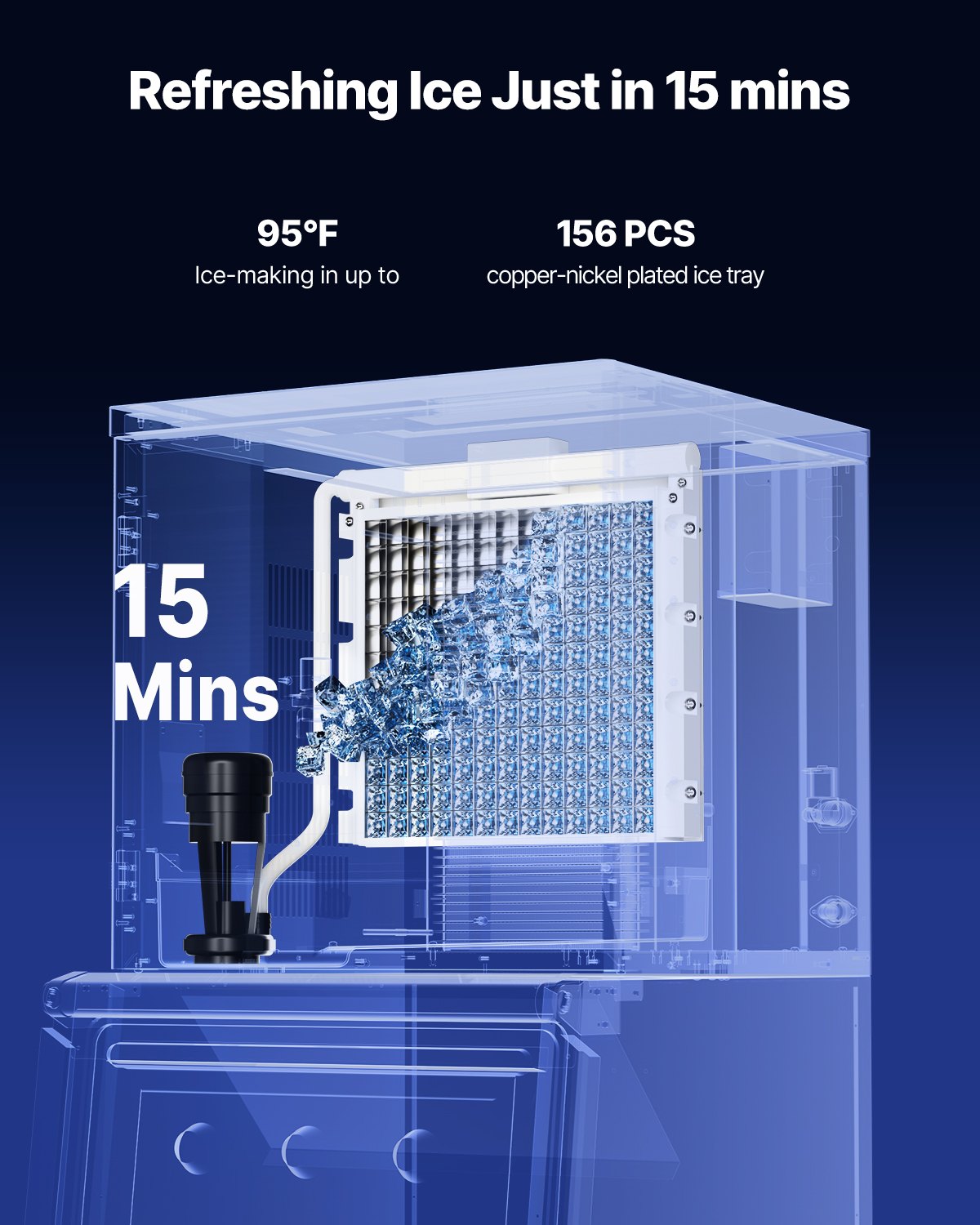 Commercial Ice Machine 360 lbs/day Self-cleaning Ice Machine - Head Only