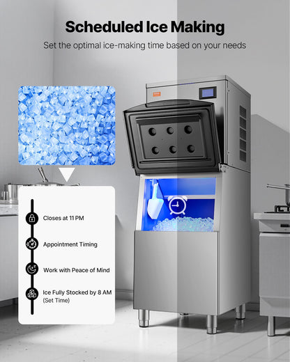 Commercial Ice Machine 360 lbs/day Self-cleaning Ice Machine - Head Only