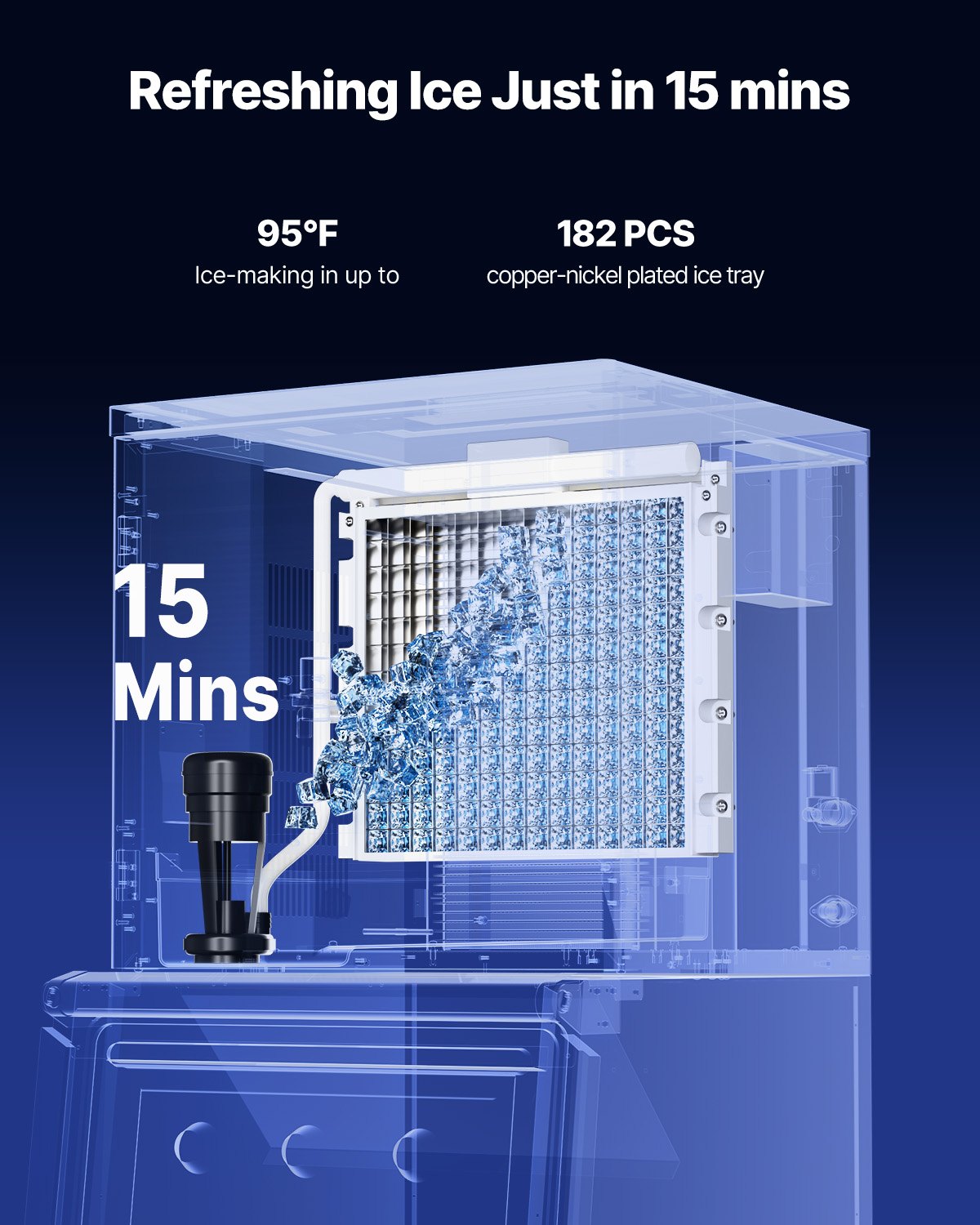 Commercial Ice Machine 450 lbs/day Self Cleaning Ice Machine - Head Only