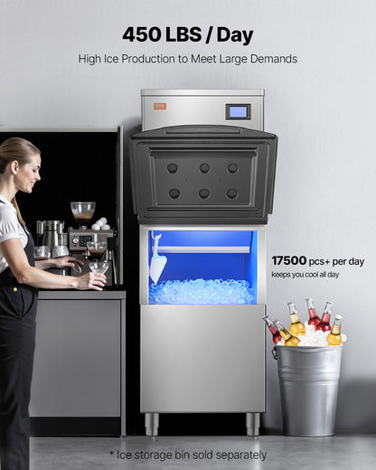 Commercial Ice Machine 450 lbs/day Self Cleaning Ice Machine - Head Only