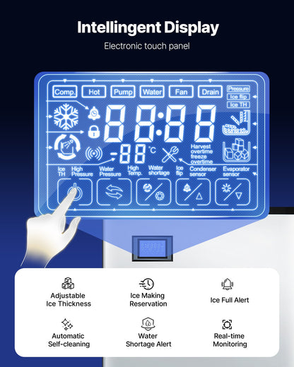Commercial Ice Machine 500 lbs/24 hr Self Cleaning Ice Machine - Head Only