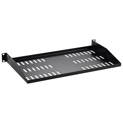 2PCS 1U Server Rack Shelf 10"/254mm Depth Ventilated Rack Mount Shelf Tray
