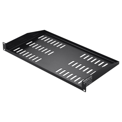 2PCS 1U Server Rack Shelf 10"/254mm Depth Ventilated Rack Mount Shelf Tray