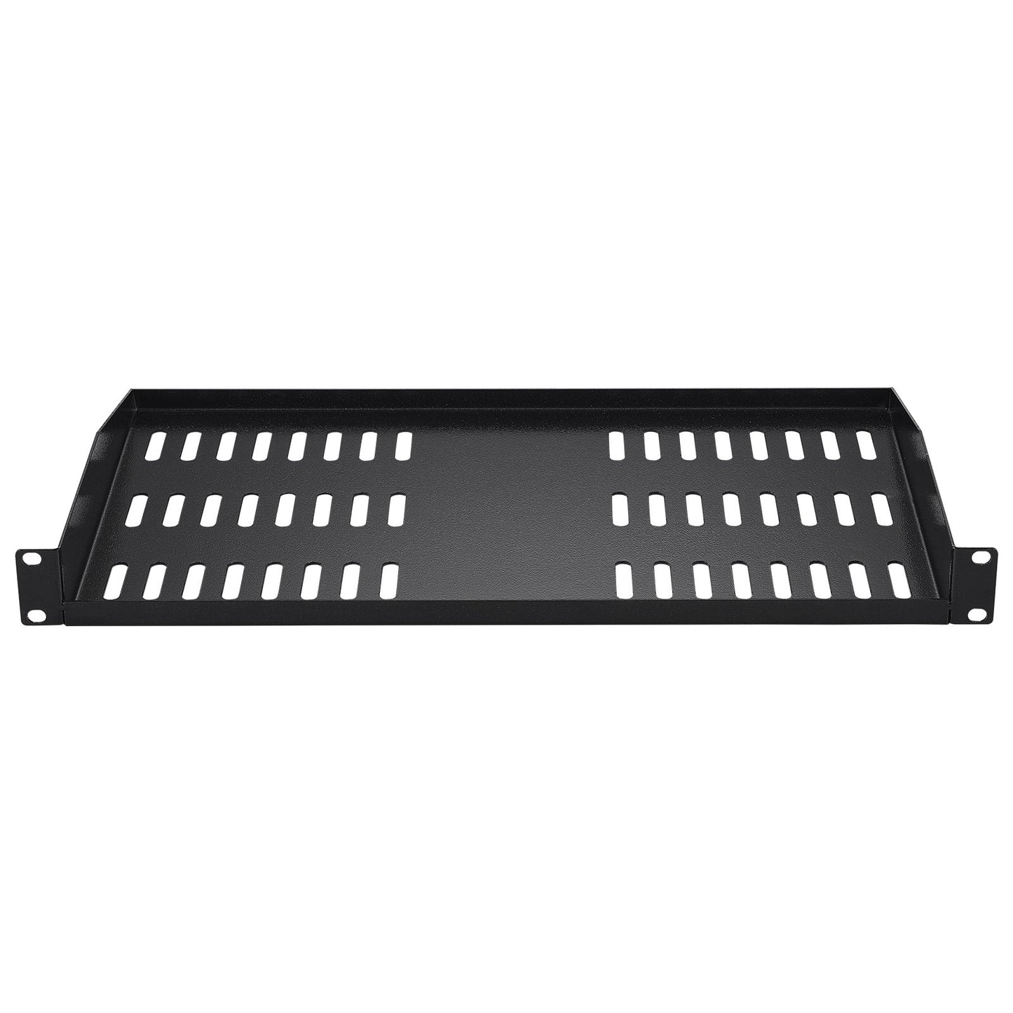 2PCS 1U Server Rack Shelf 10"/254mm Depth Ventilated Rack Mount Shelf Tray