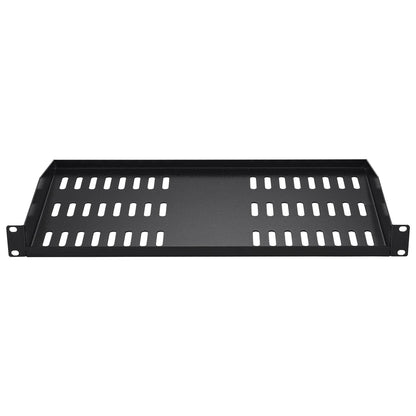 2PCS 1U Server Rack Shelf 10"/254mm Depth Ventilated Rack Mount Shelf Tray