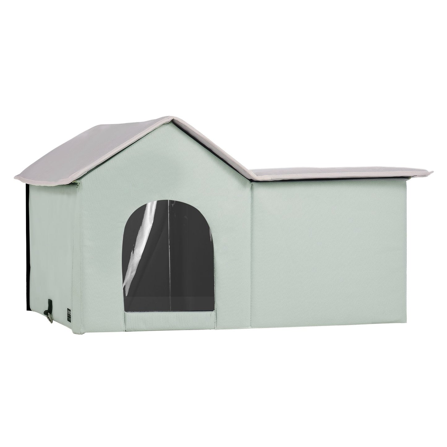 Heated Cat House hopfällbart Kitty Shelter with Heated Pad Green Large