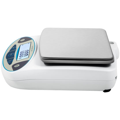 Analytisk balans, 5000g x 0,01g noggrannhetslabbvåg, högprecision elektronisk analytisk balans, 13 enheter konvertering, räknefunktion, LCD-skärm, för labbuniversitetssmycken (5000g, 0,01g)