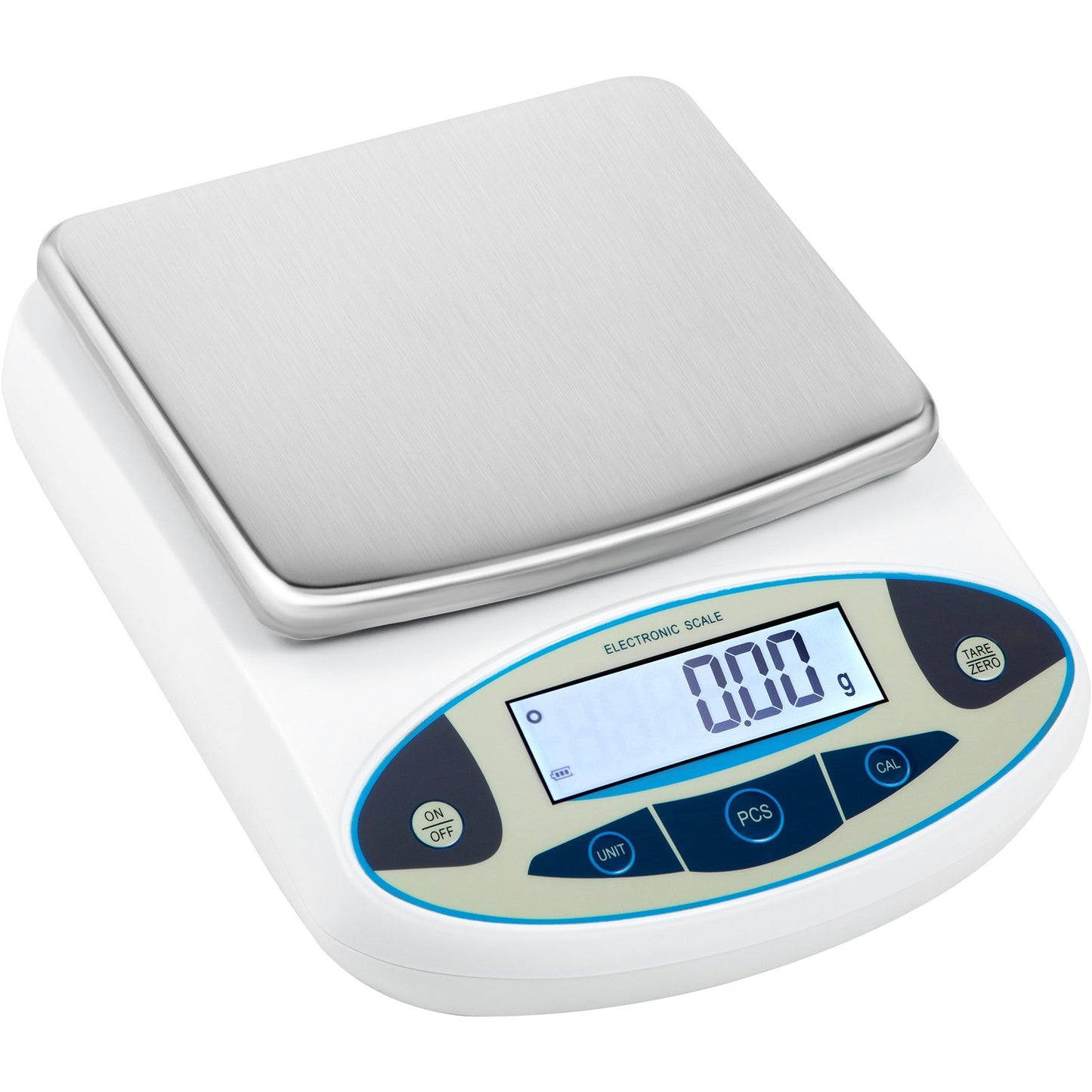 Analytisk balans, 5000g x 0,01g noggrannhetslabbvåg, högprecision elektronisk analytisk balans, 13 enheter konvertering, räknefunktion, LCD-skärm, för labbuniversitetssmycken (5000g, 0,01g)
