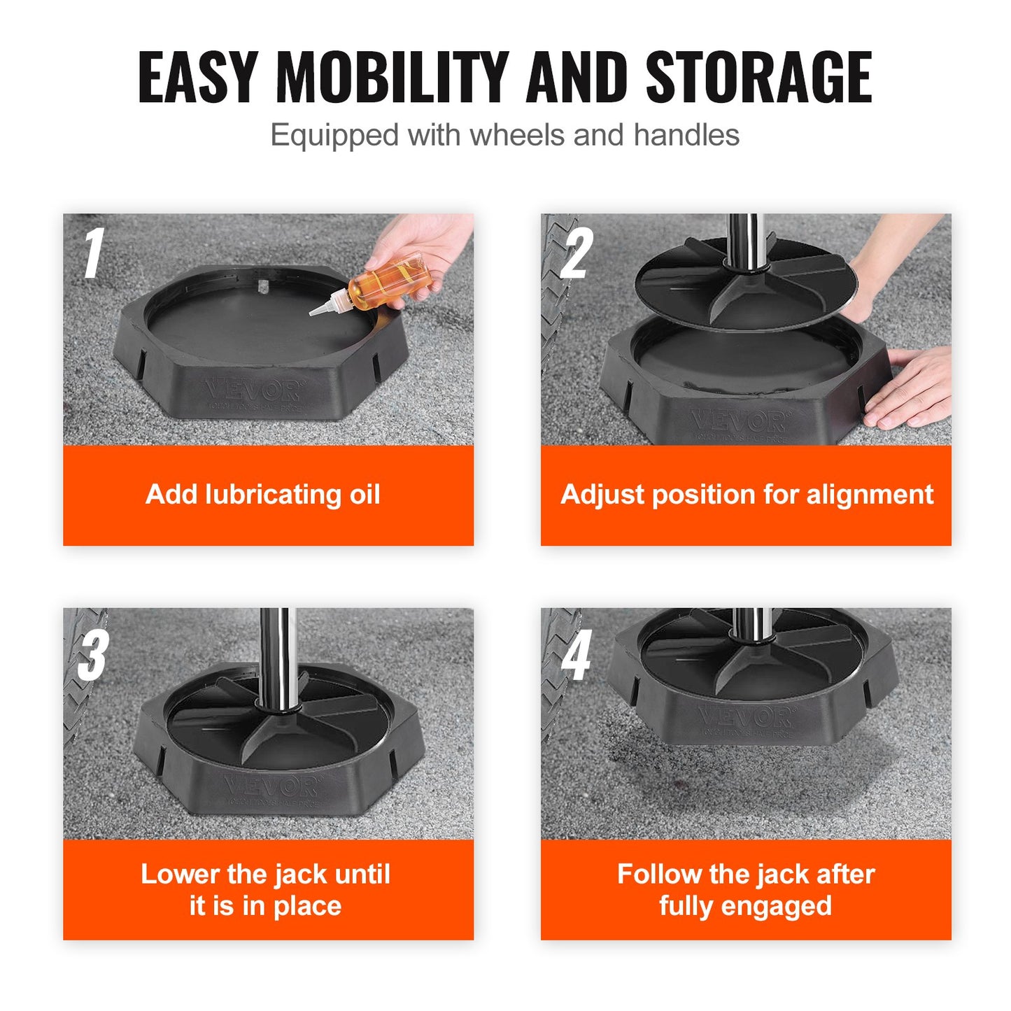 RV Leveling Pads Permanent Fixed Gummi Jack Pad 9" Runda Feet 6-Pack