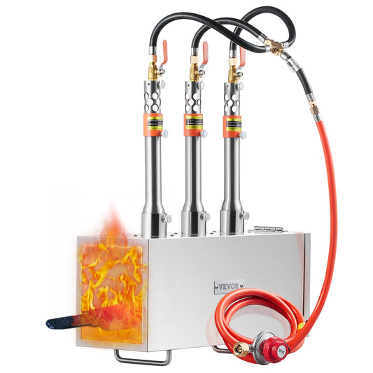 Portable Propane Forge 3 Brännare hovslagare Forge 2600℉ Kniv Metall Fyrkant