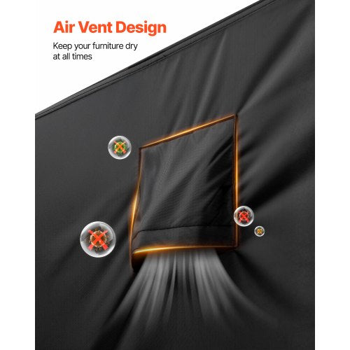 Möbelöverdrag för uteplats, 420D, vattentätt, bord, stolar, soffa, 300x300 cm