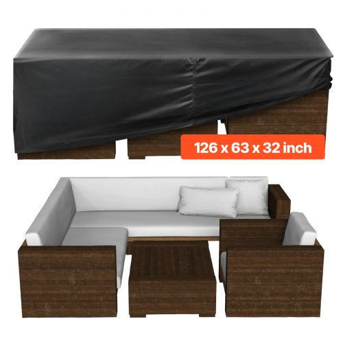 Möbelöverdrag för uteplats, 420D, vattentätt, bord, stolar, soffa, 300x150 cm
