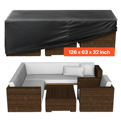Möbelöverdrag för uteplats, 420D, vattentätt, bord, stolar, soffa, 300x150 cm