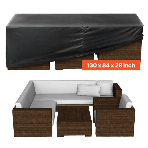 Terrassenmöbel-Abdeckung, 420D, wasserdicht, Tisch, Stühle, Sofa, 33x21 cm