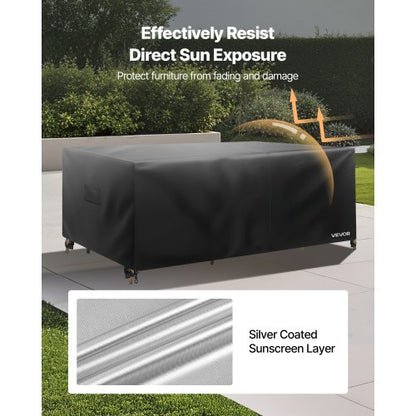 Patio furniture cover, 420D, waterproof, table, chairs, sofa, 237x192 cm