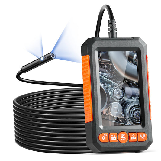 Endoskopkamera med ljus Dual Lens Borescope 16,4FT kabel 4,3" skärm