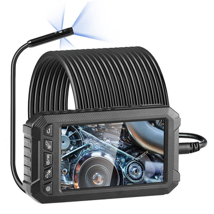 Endoskopkamera med lampor Trippellins borescope 49,2FT kabel 5" skärm