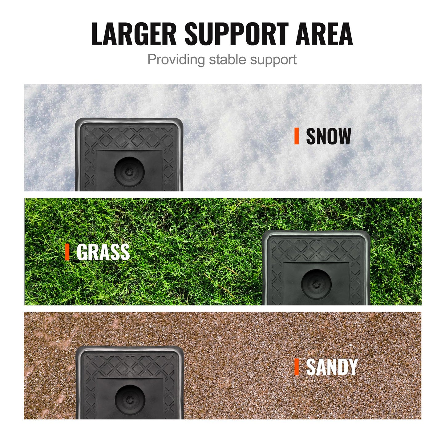 Trailer Jack Block, 6000 lbs Capacity per RV Leveling Block, High Quality Polypropylene RV Camper Stabilizer Blocks, RV Travel Accessories Use for All Heavy Duty Jack, Post, Foot, 5th Wheel, 4-Pack