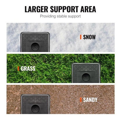 Trailer Jack Block, 6000 lbs Capacity per RV Leveling Block, High Quality Polypropylene RV Camper Stabilizer Blocks, RV Travel Accessories Use for All Heavy Duty Jack, Post, Foot, 5th Wheel, 4-Pack
