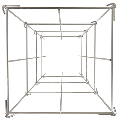 Tomatburar, 11,8" x 11,8" x 46,1", 10-pack fyrkantiga växtstödburar, silver PVC-belagda ståltomattorn för klättring i grönsaker, växter, blommor, frukter