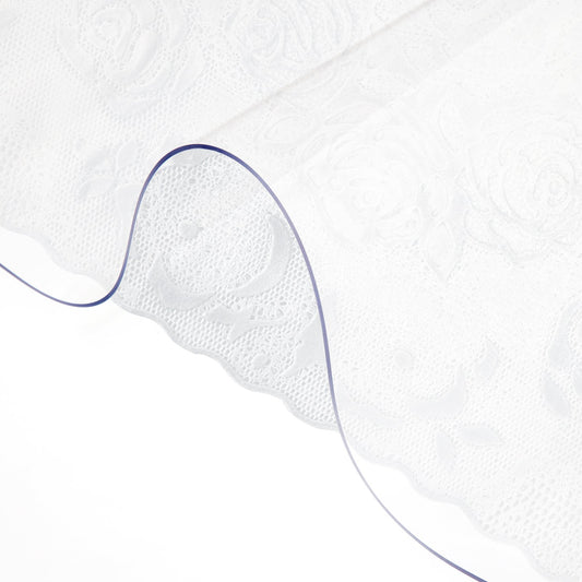 Plast Bordsöverdrag 40 x 80 tum, 1,5 mm tjockt genomskinligt bordsskydd, rektangel genomskinlig skrivbordsmatta, vattentät och enkel att rengöra för kontorsbyrå Nattställ