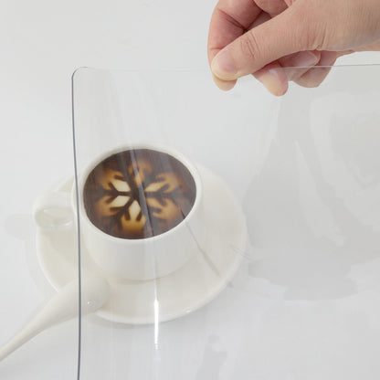 Kunststoff-Tischdecke, 107,7 x 198,1 cm, 2 mm dick, transparenter Tischschutz, rechteckige, durchsichtige Schreibtischunterlage, wasserdicht und leicht zu reinigen für den Nachttisch im Büro