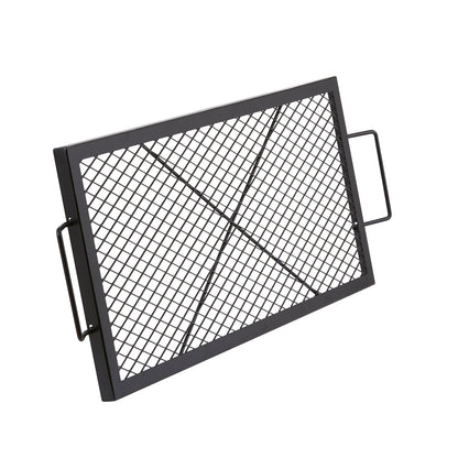 32" Rectangular Cooking Grate Fireplace Grill Grate X-Marks Heavy-Duty Steel
