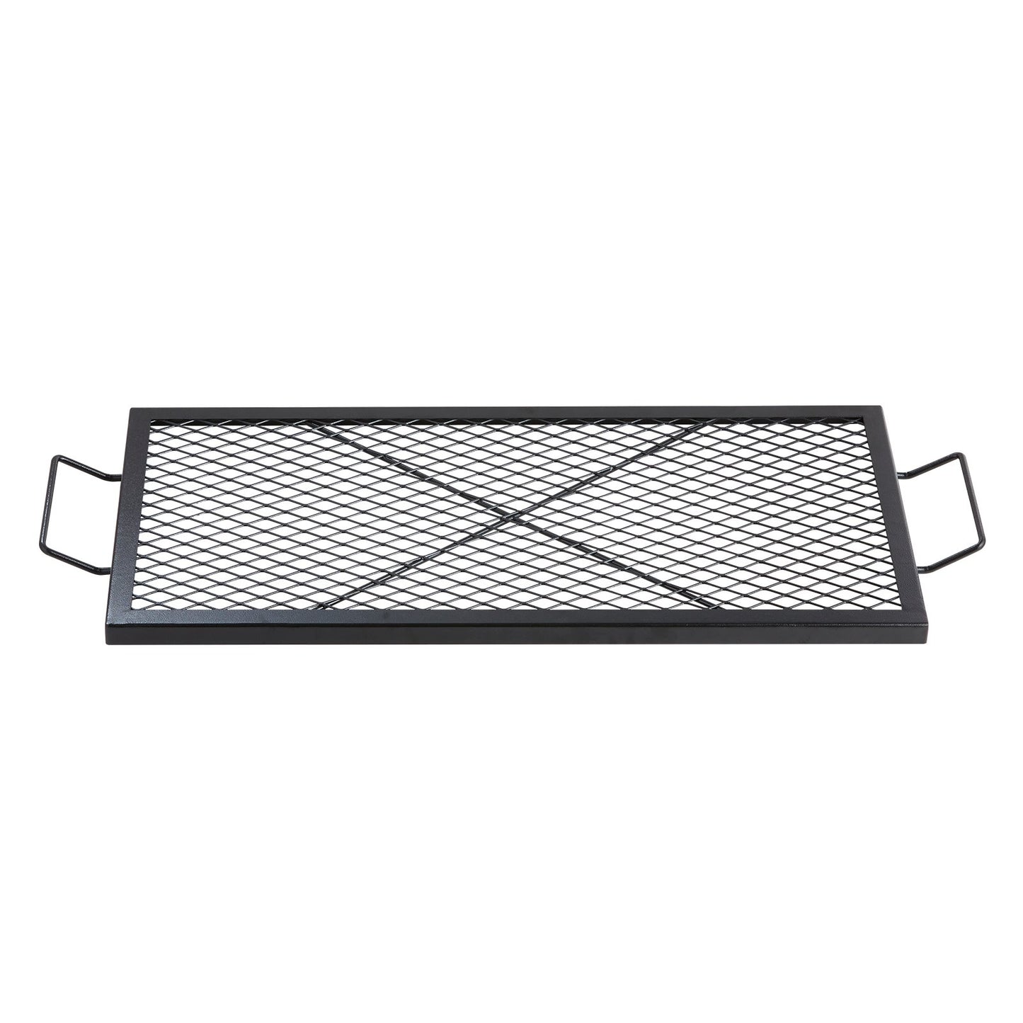 32" Rectangular Cooking Grate Fireplace Grill Grate X-Marks Heavy-Duty Steel