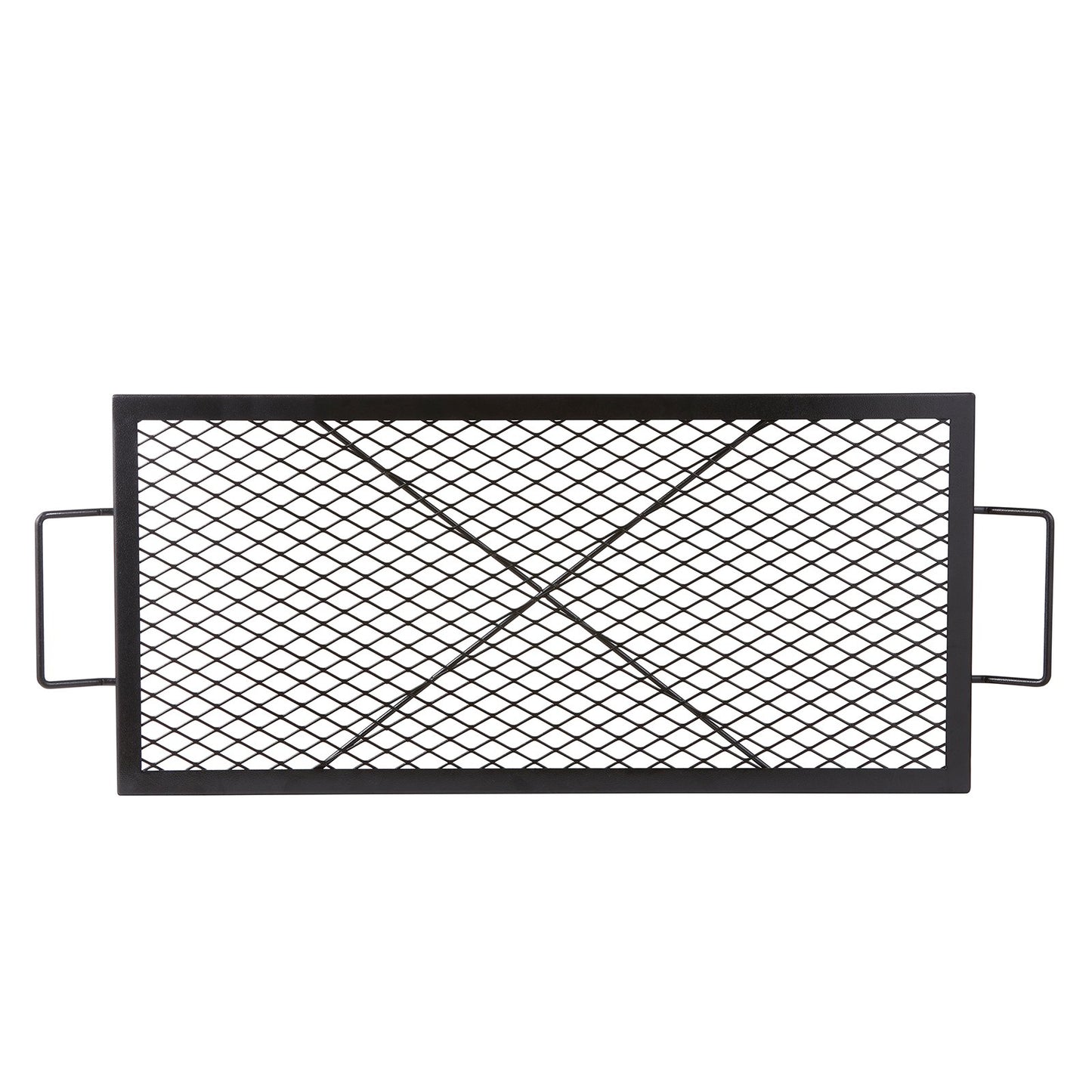 32" Rectangular Cooking Grate Fireplace Grill Grate X-Marks Heavy-Duty Steel