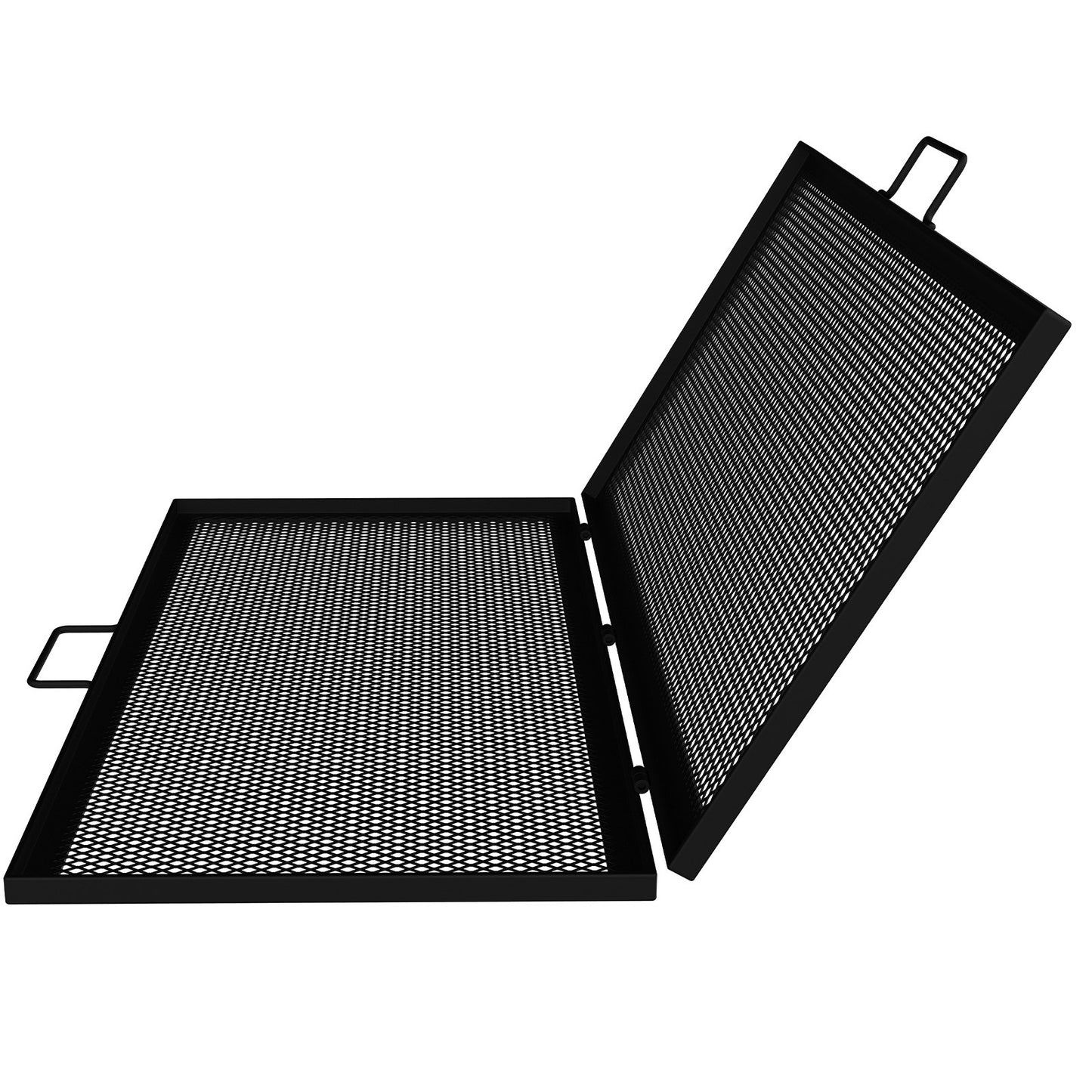 Quadratischer Grillrost, Feuerstelle, Grill mit X-Markierungen, faltbar, 91,4 x 91,4 cm