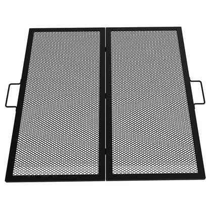 Quadratischer Grillrost, Feuerstelle, Grill mit X-Markierungen, faltbar, 91,4 x 91,4 cm