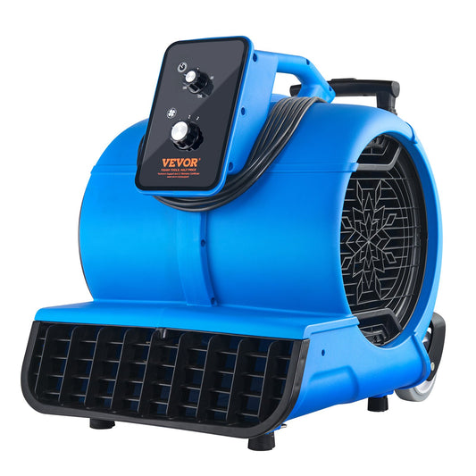 Golvfläkt 1400 RPM 4000 CFM Air Mover med 3 blåsvinklar 3-hastigheter
