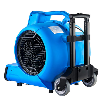 Golvfläkt 1400 RPM 4000 CFM Air Mover med 3 blåsvinklar 3-hastigheter