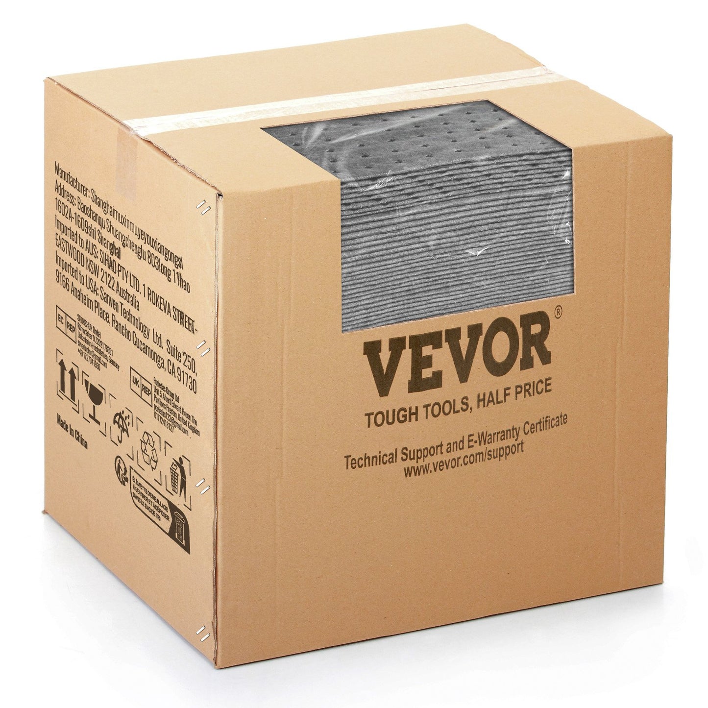 Spillabsorberande dynor, universell absorberande matta Absorberar upp 45,4 L, 330 x 250 mm Polypropenabsorberande dyna för olja, vatten och andra vätskor, 100 st.