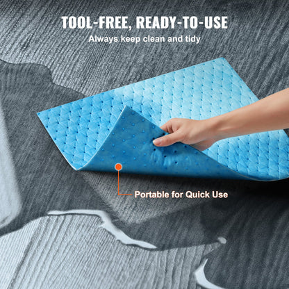 Spillabsorberande dynor, vattenabsorberande matta i dispenserlåda, 22,7L Kapacitet, 380 x 480 mm Polypropenabsorberande dyna för vatten, 30 st per låda