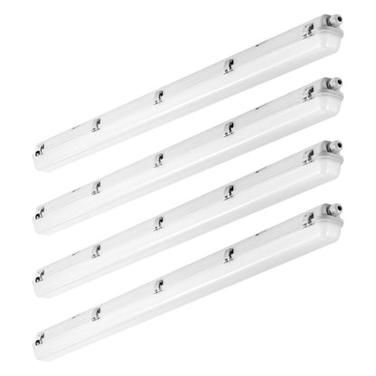 4ST 4FT LED ångtätt ljus 60W/50W/40W Valbar 5400/6400/7400LM