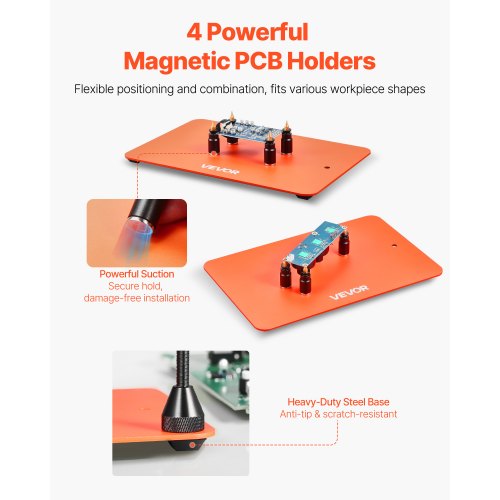 Magnetische helfende Hände Lötstation 3-fache Vergrößerung Lampe Air Gun Halter