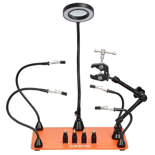 Magnetische helfende Hände Lötstation 3-fache Vergrößerung Lampe Air Gun Halter