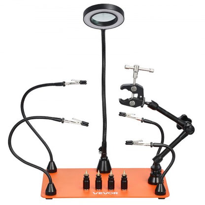 Magnetische helfende Hände Lötstation 3-fache Vergrößerung Lampe Air Gun Halter