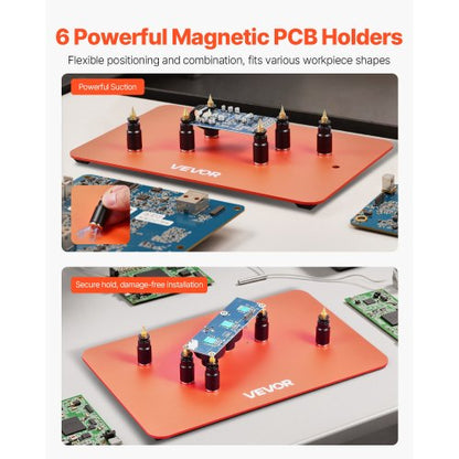 Magnetisk Hjälpande Händer Lödstation Varmluftspistolhållare 6 PCB-hållare