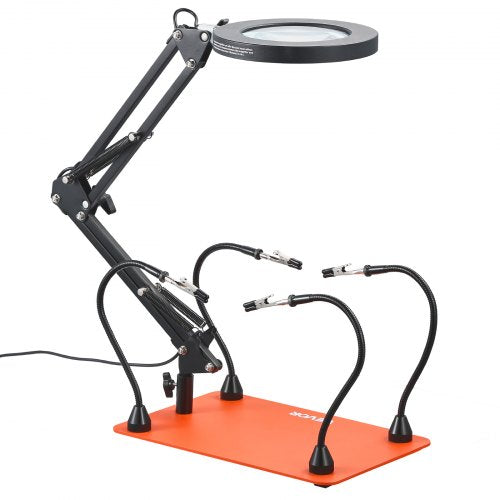 Magnetisk Hjälpande Lödstation 3X LED Förstoringslampa 4 Armar