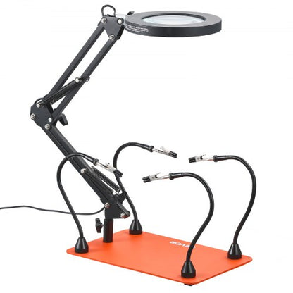 Magnetisk Hjälpande Lödstation 3X LED Förstoringslampa 4 Armar