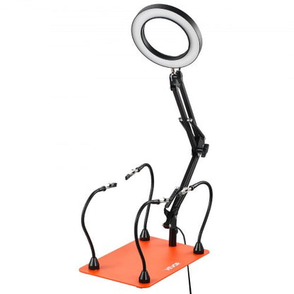 Magnetisk Hjälpande Lödstation 3X LED Förstoringslampa 4 Armar
