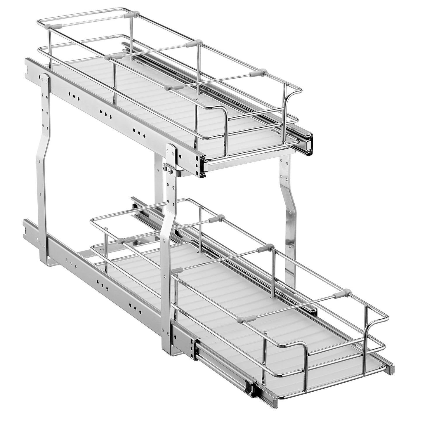 2-Tier Pull-Out Cabinet Under Sink Organizer 8.5"x21" Drawer Basket