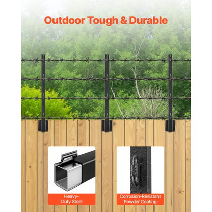 Fence Extenders 8-Pack 23.8 Inch Surface Mounted Fence Height Extension Arms | EU