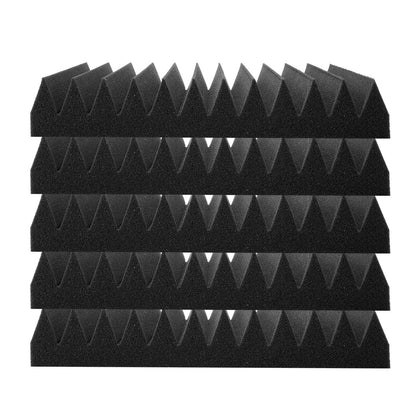Akustikschaumplatten, 50er-Pack, 12 x 12 x 2 Zoll, für Studiowände und -decken